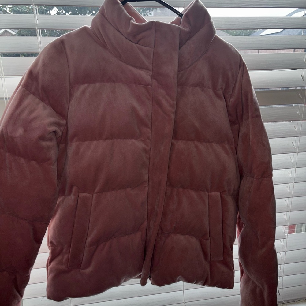 Abercrombie & Fitch Mauve Puffer Jacket Velvet